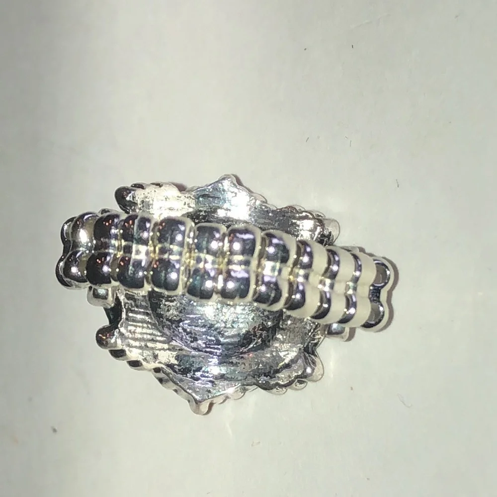 Silver Tone Filigree Ring with Purple Stone